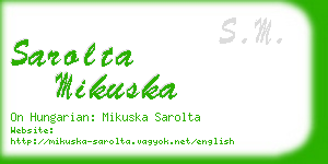 sarolta mikuska business card